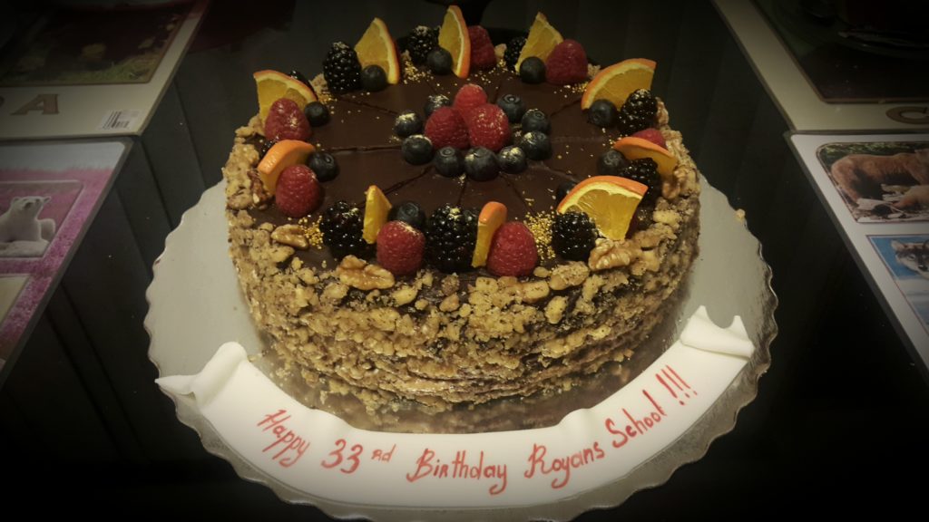 Royans School 33rd Anniversary Cake