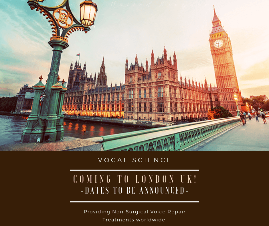 Vocal Science™ in the UK – September 2019 (for a limited time)!