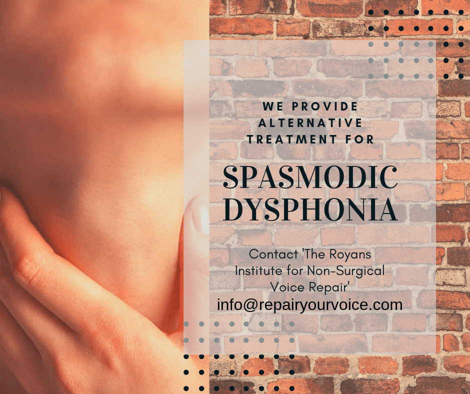 Voice Repair Testimonial from Tanya G, Abductor Spasmodic Dysphonia sufferer – New Zealand.