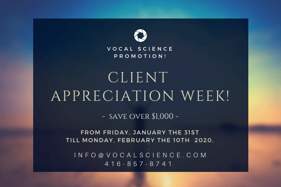 From Friday, January the 31st till Monday, February the 10th 2020, we are pleased to announce our latest promotion: "client appreciation week"!